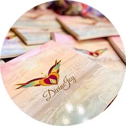 your very own divine joy journal and sparkly pens.